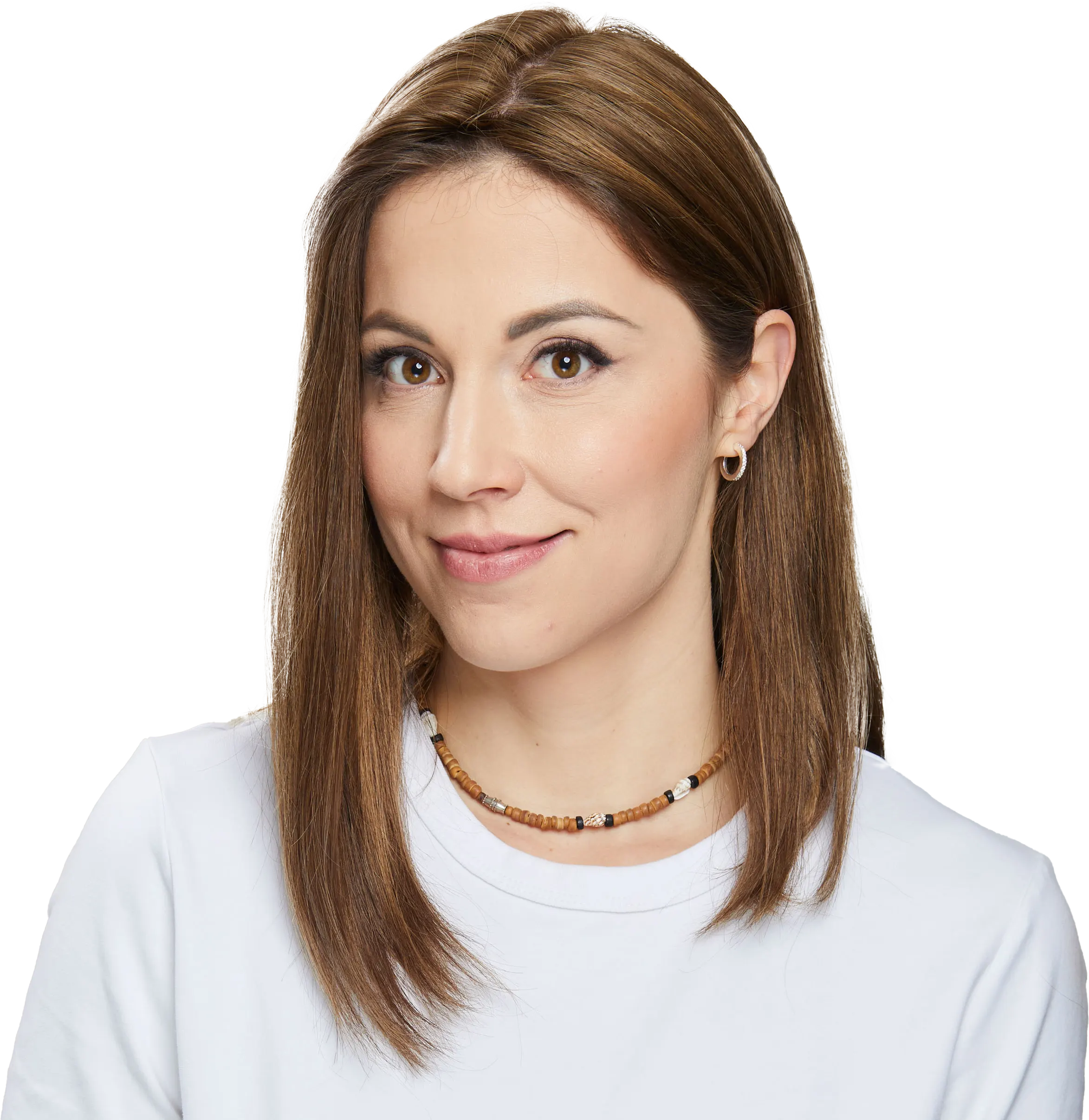 Topper naturalny MIlky Brown modelka